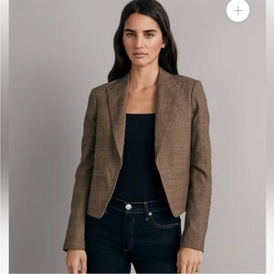 NWT Rag & Bone - Elle Slim Fit wool Blazer in Brown Houndstooth size 10